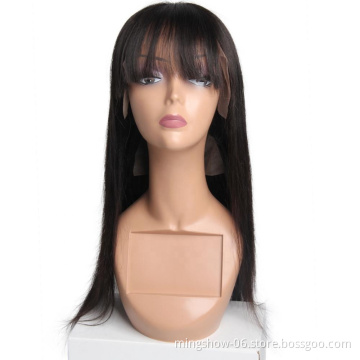 Fast delivery top quality remy human hair full lace wig for black women